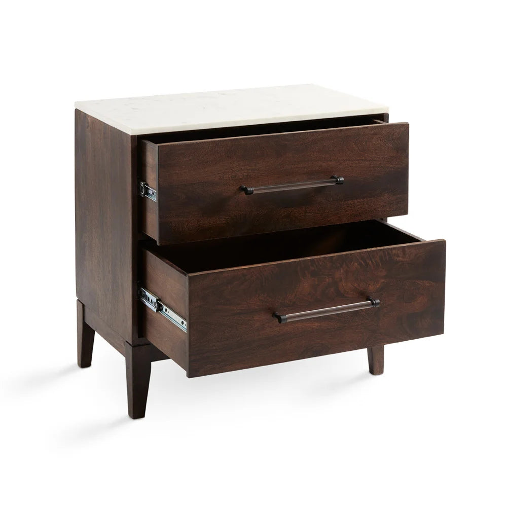 Kamala Night Stand with Marble Top