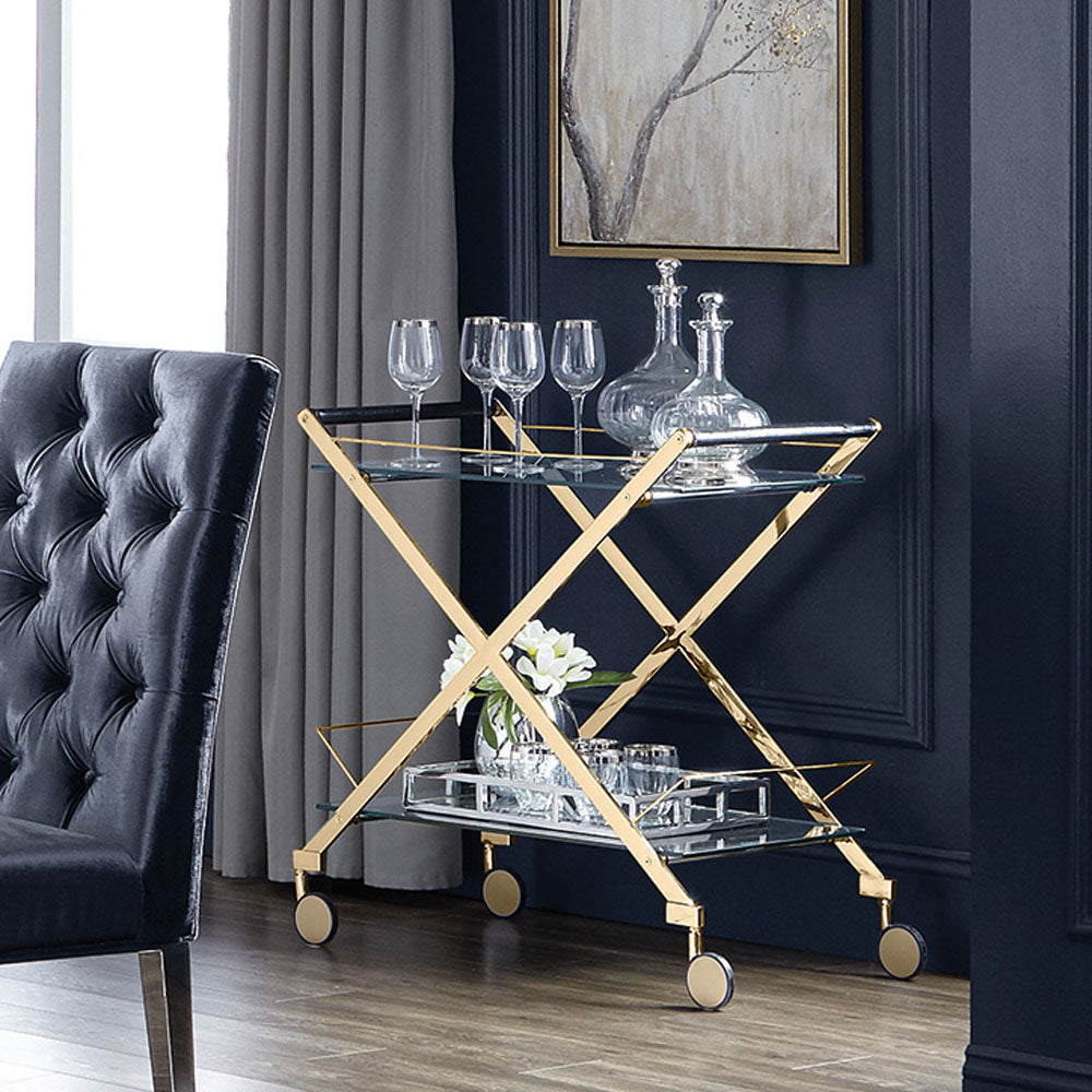 Elegant Mirrored Serving Tray - Contemporary Silver FinisH