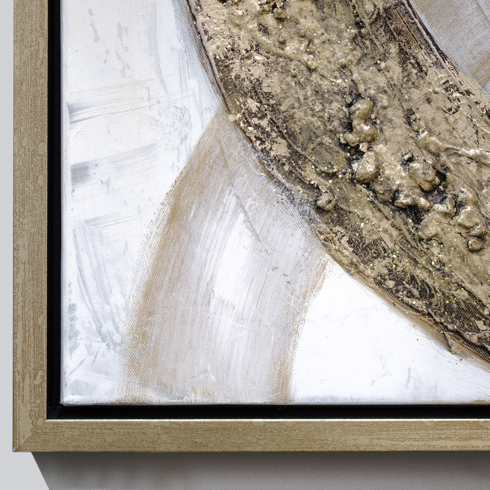 Embellished Hand-Painted Abstract Canvas