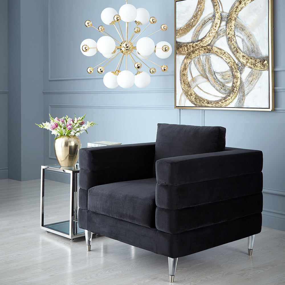Embellished Hand-Painted Abstract Canvas