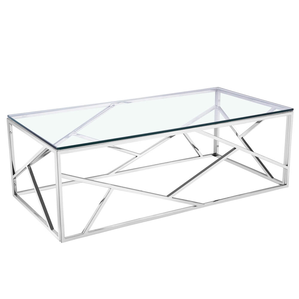 Elegant Carole Tempered Glass Coffee Table