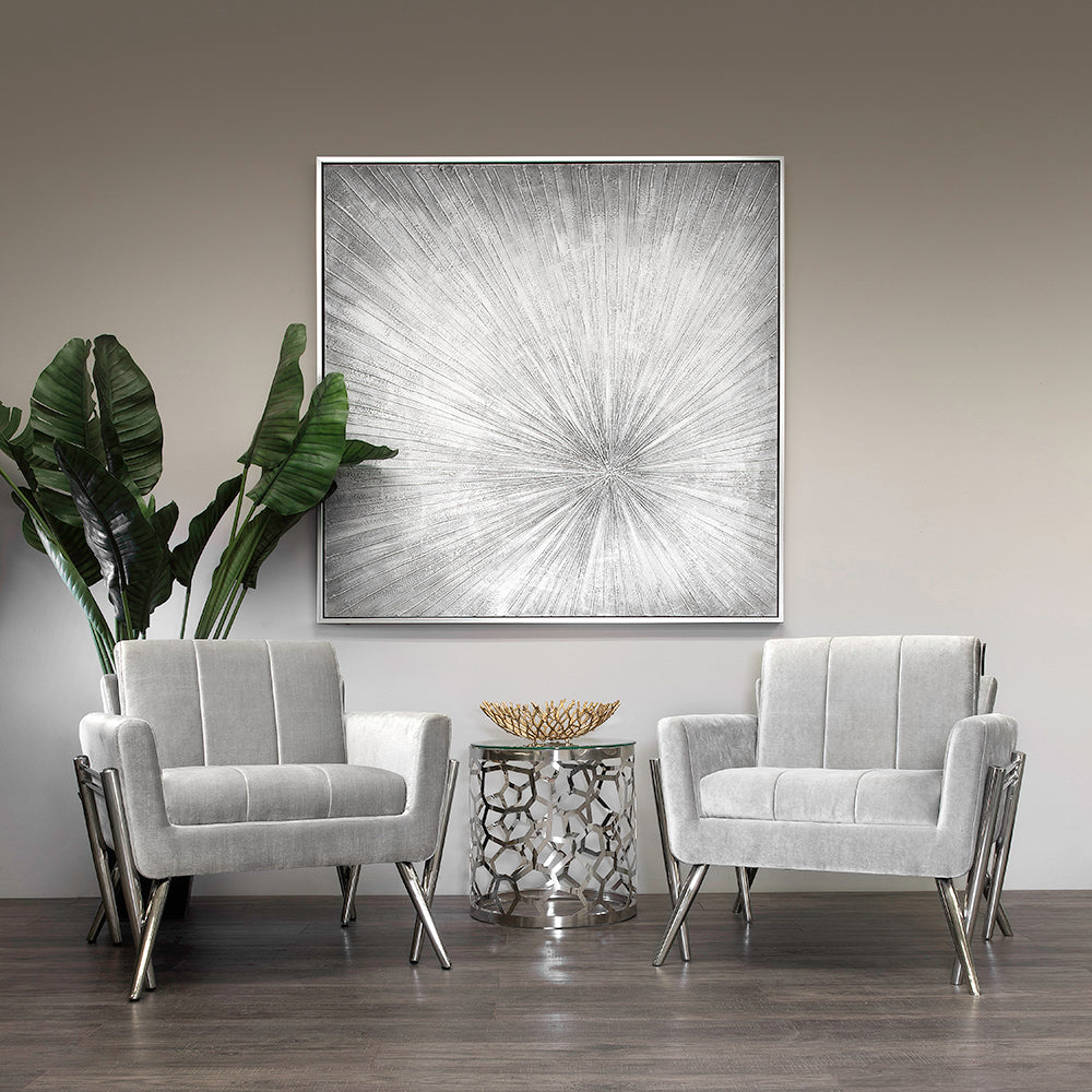 Elegant Embellished Abstract Canvas Art