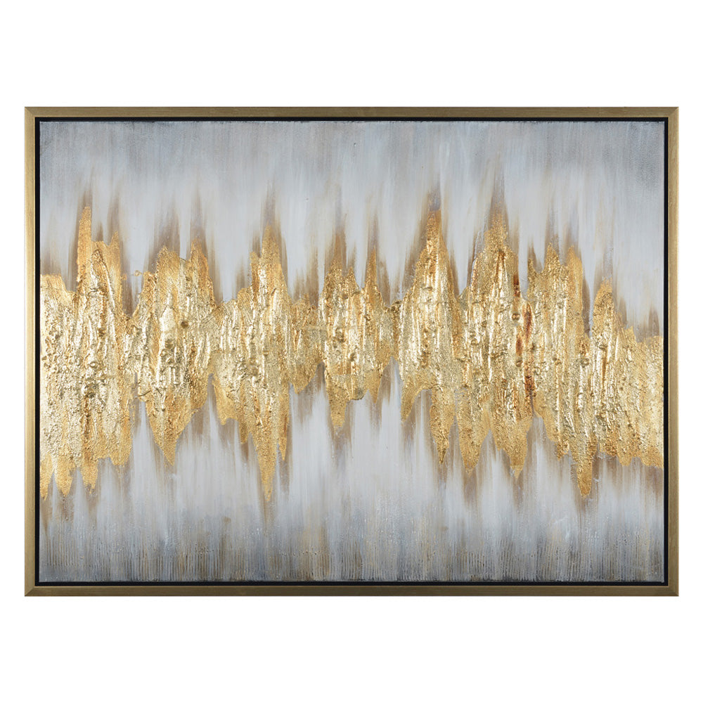 Embellished Golden Streak Wall Art