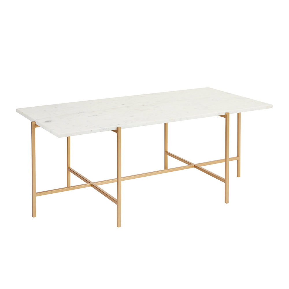Elegant Ida Marble Coffee Table with Sleek Frame