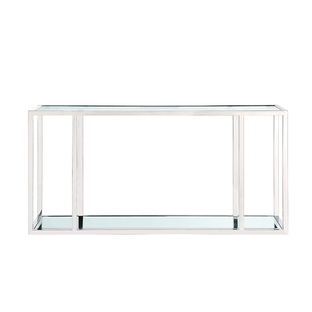 Caspian Elegance Glass Console Table