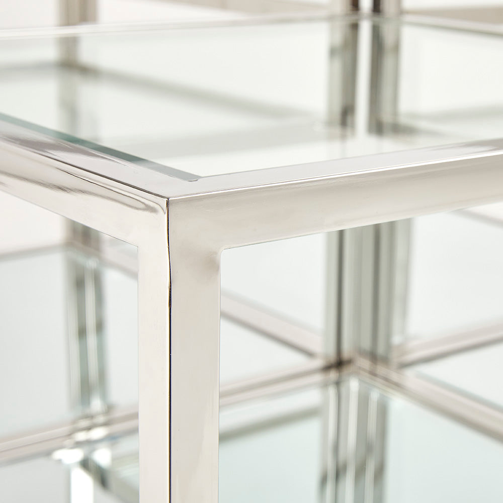 Elegant Multi-Level Silver Coffee Table