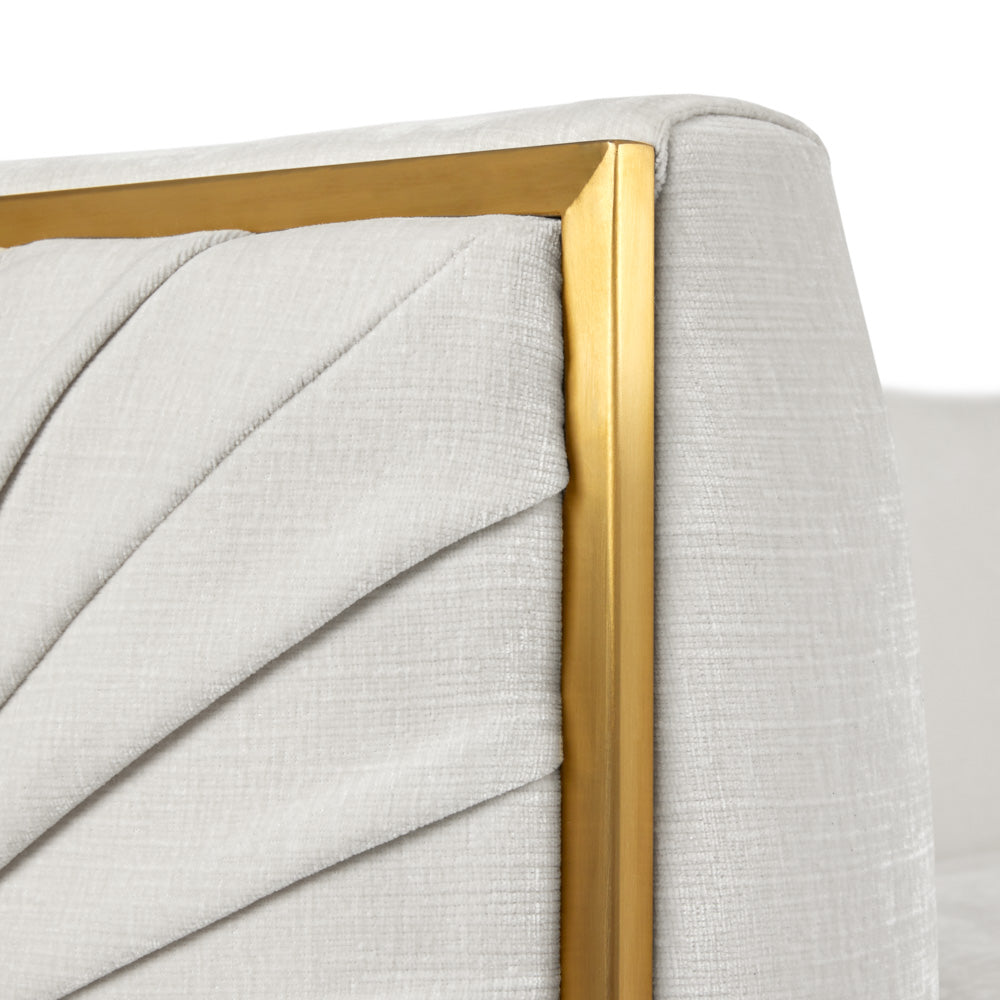 Truro Contessa Elegance: Vanilla & Gold Loveseat