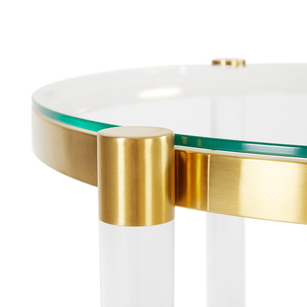 Elegant Paloma Acrylic & Glass End Table