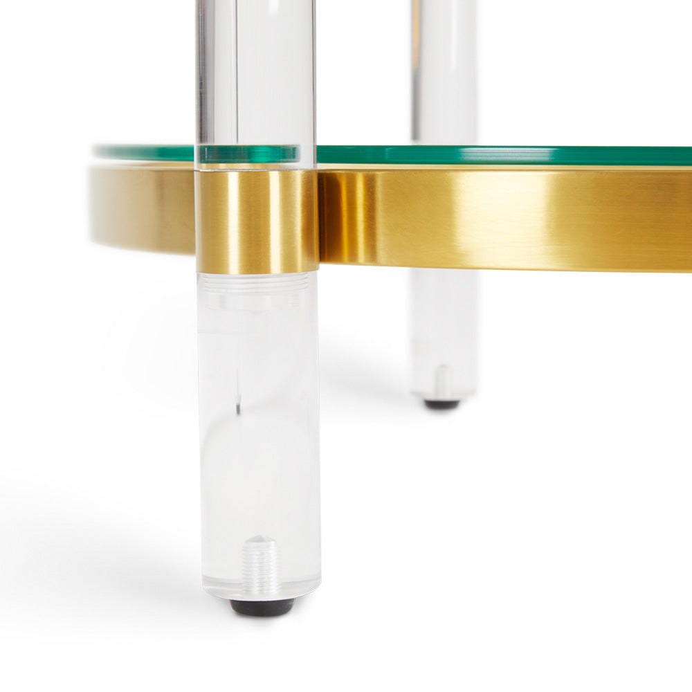 Elegant Paloma Acrylic & Glass End Table