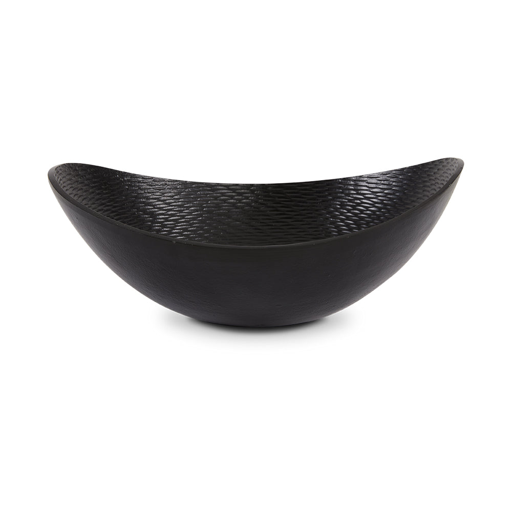 Elegant Two-Tone Textured Centerpiece Bowl