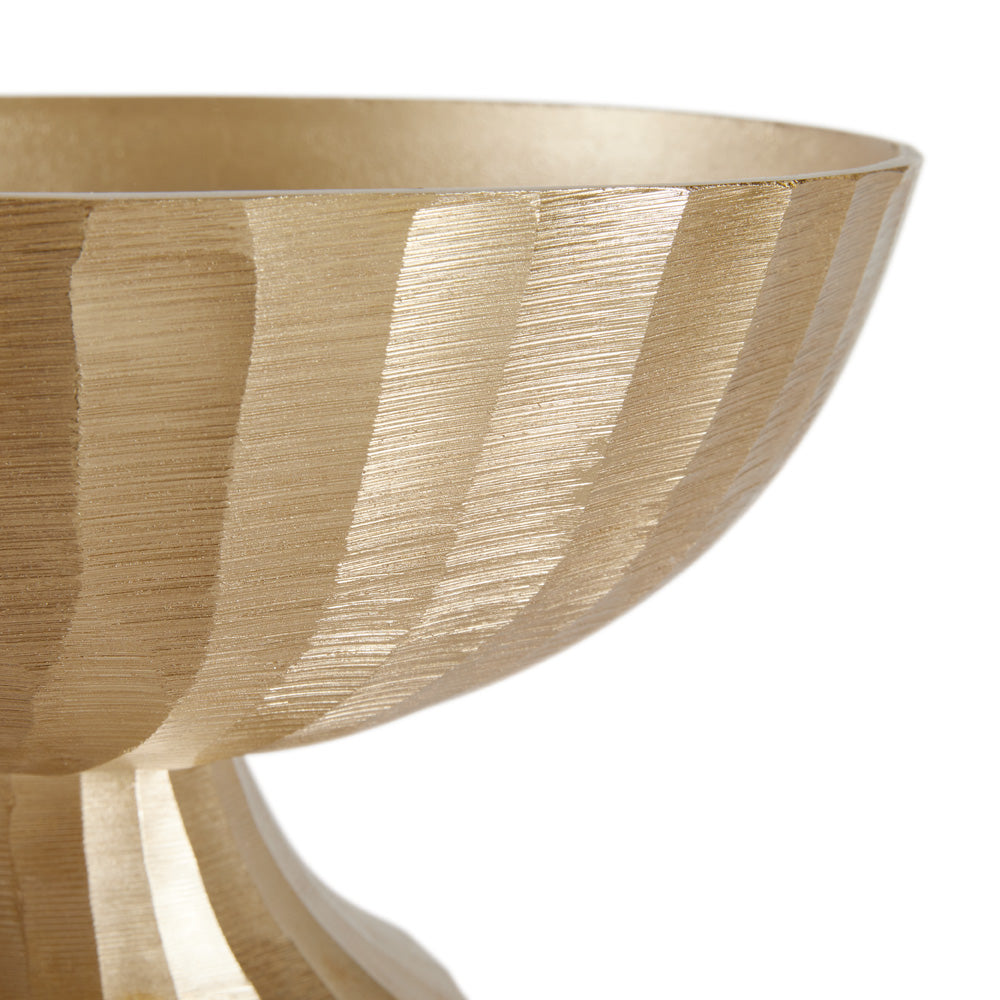Elegant Champagne Gold Decorative Bowl Duo
