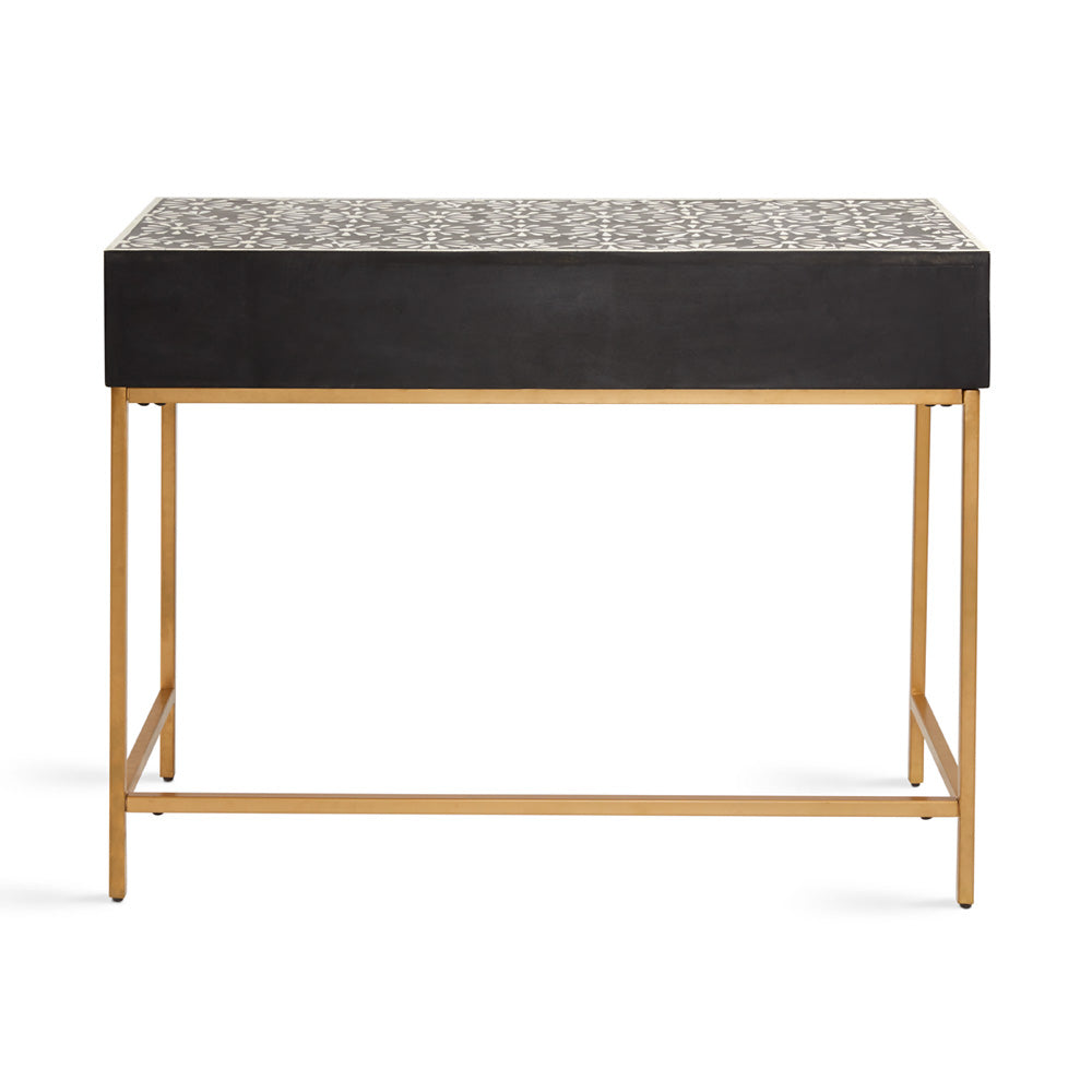 Floral Bone Inlay Console Table