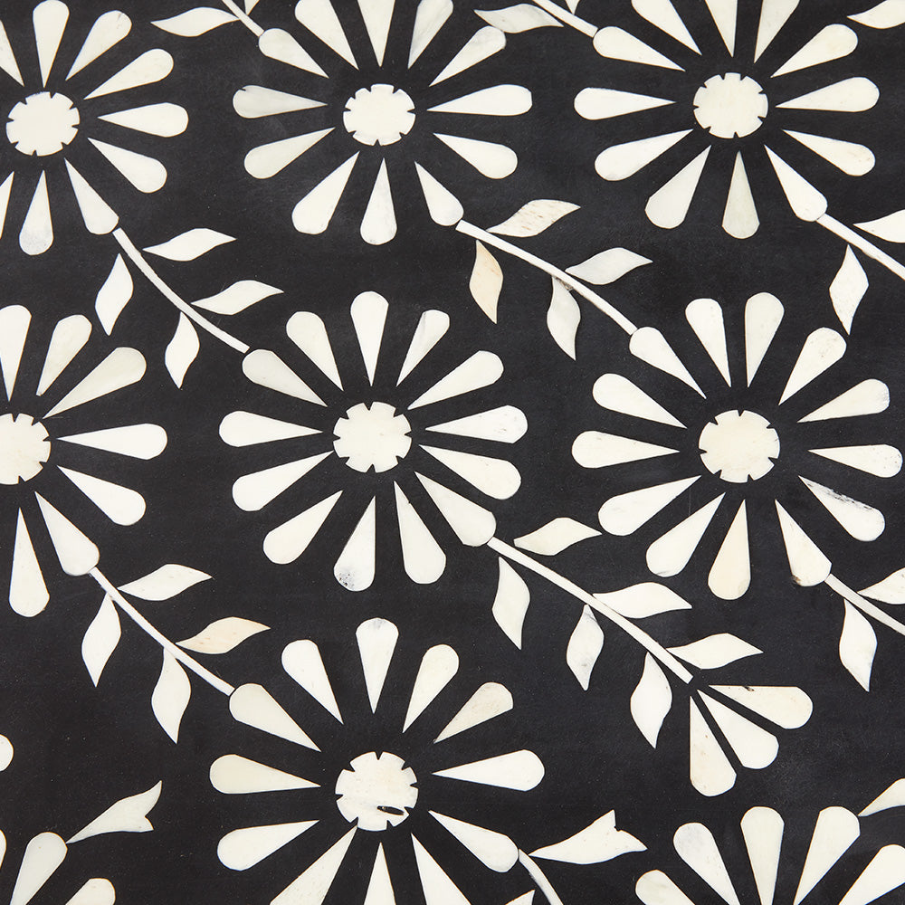 Floral Bone Inlay Console Table