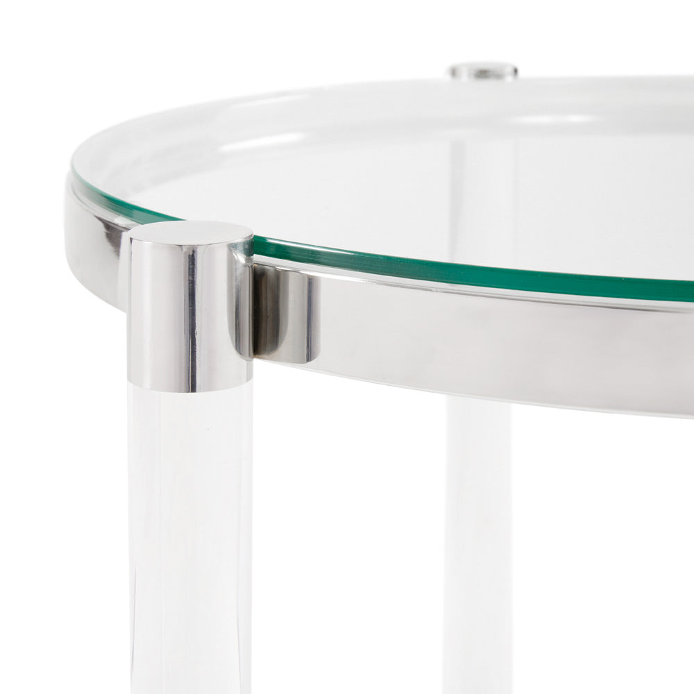 Elegant Paloma Acrylic & Glass End Table
