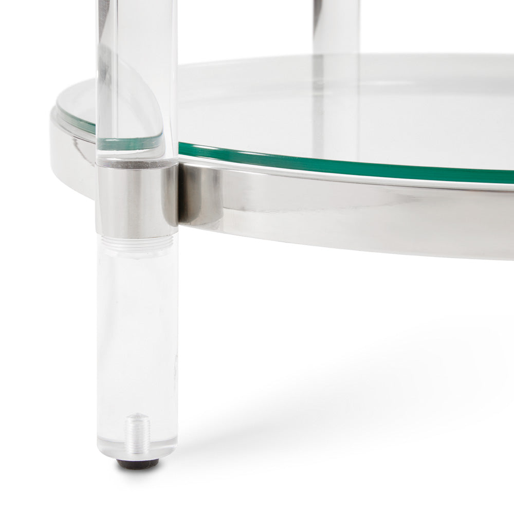 Elegant Paloma Acrylic & Glass End Table