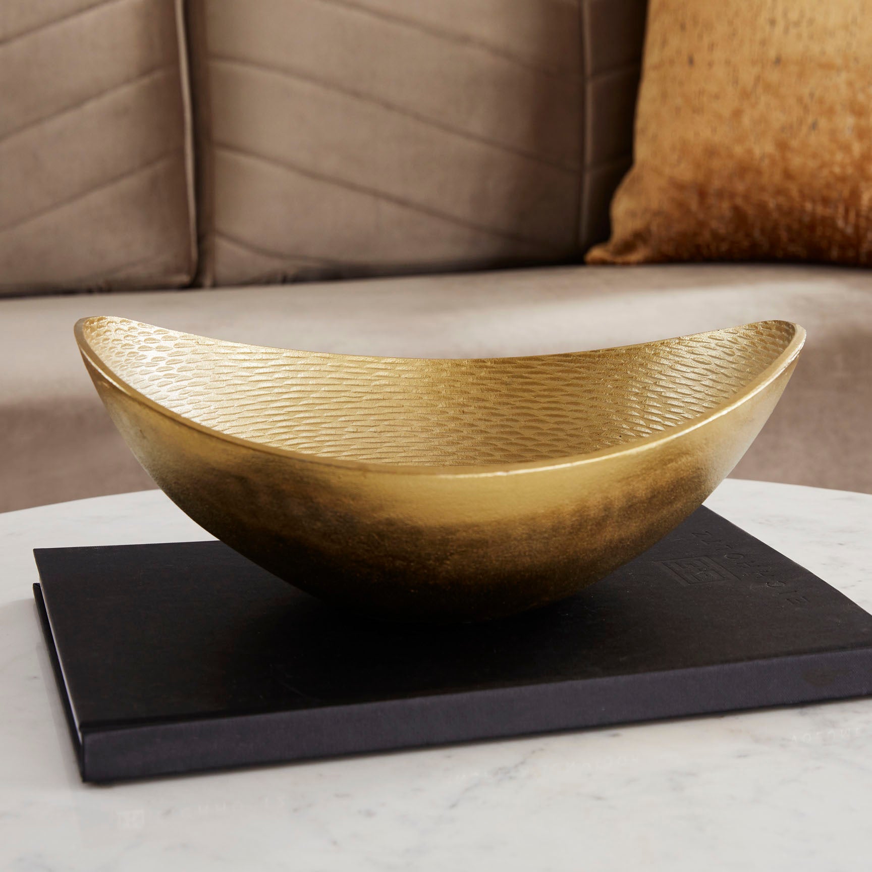 Elegant Two-Tone Textured Centerpiece Bowl