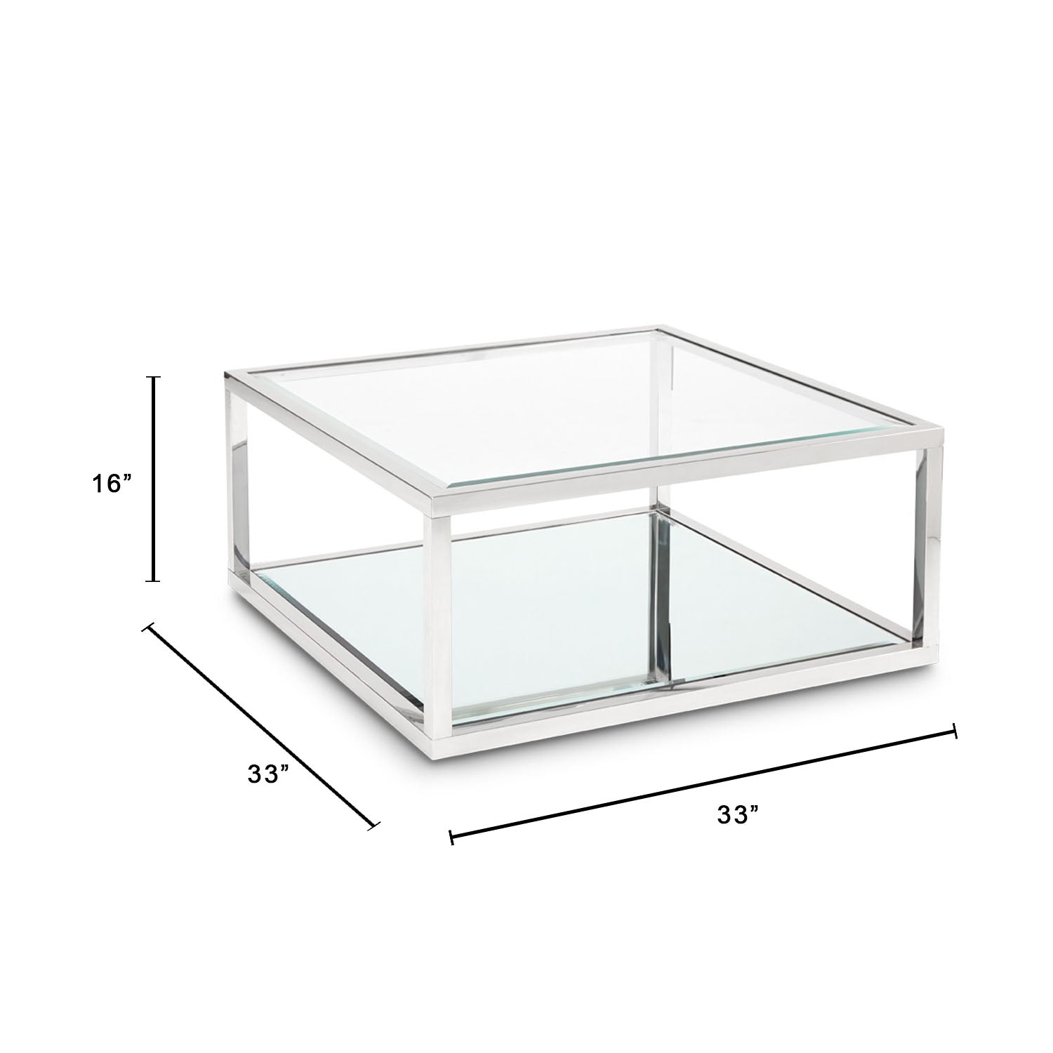 Caspian Contemporary Square Coffee Table