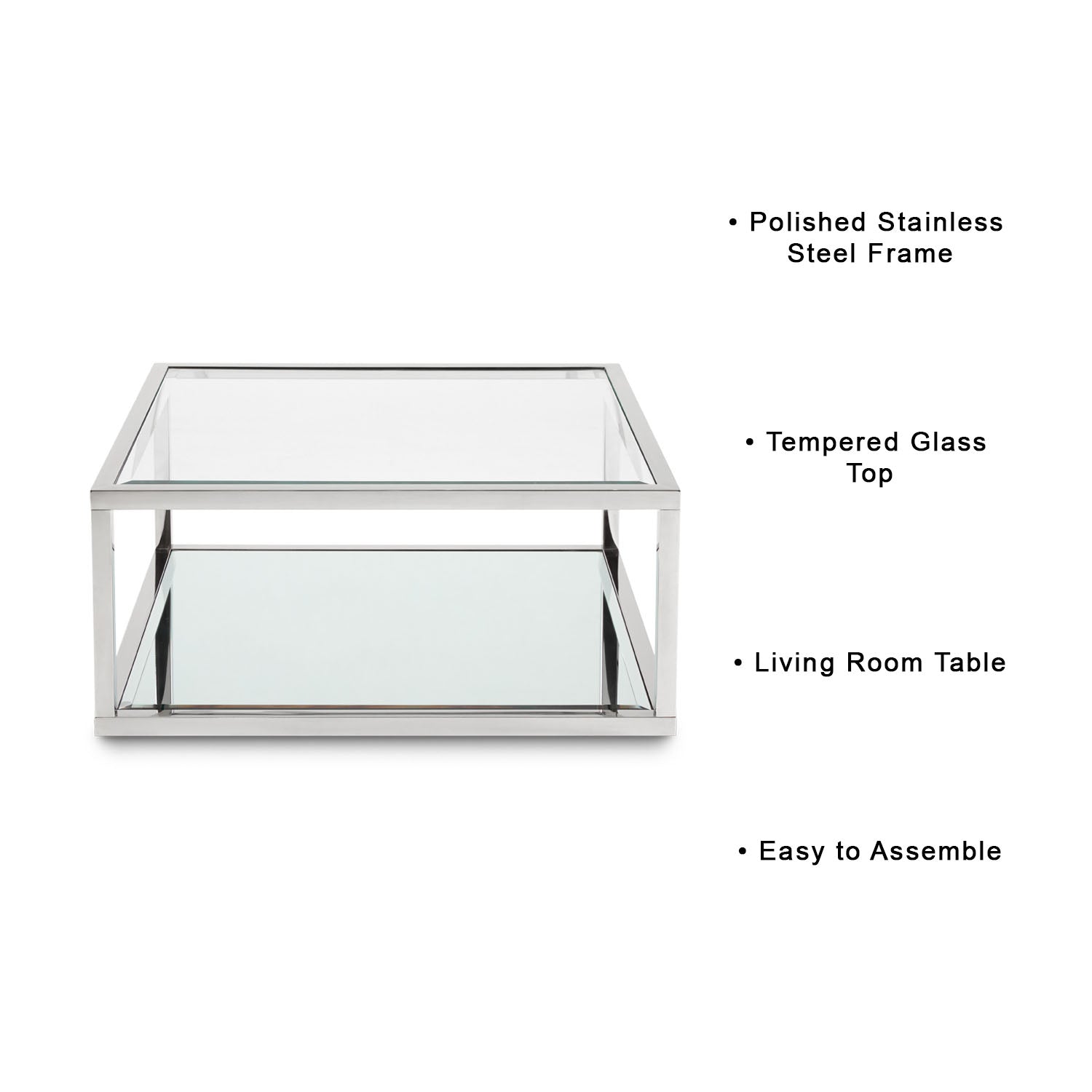 Caspian Contemporary Square Coffee Table
