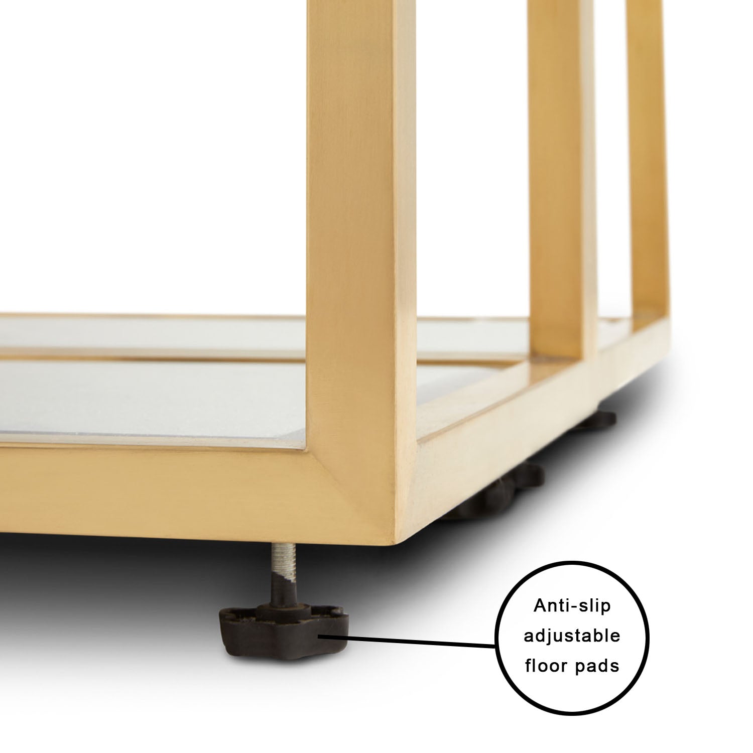 Chic Duo-Shade Glass End Tables with Metallic Frame