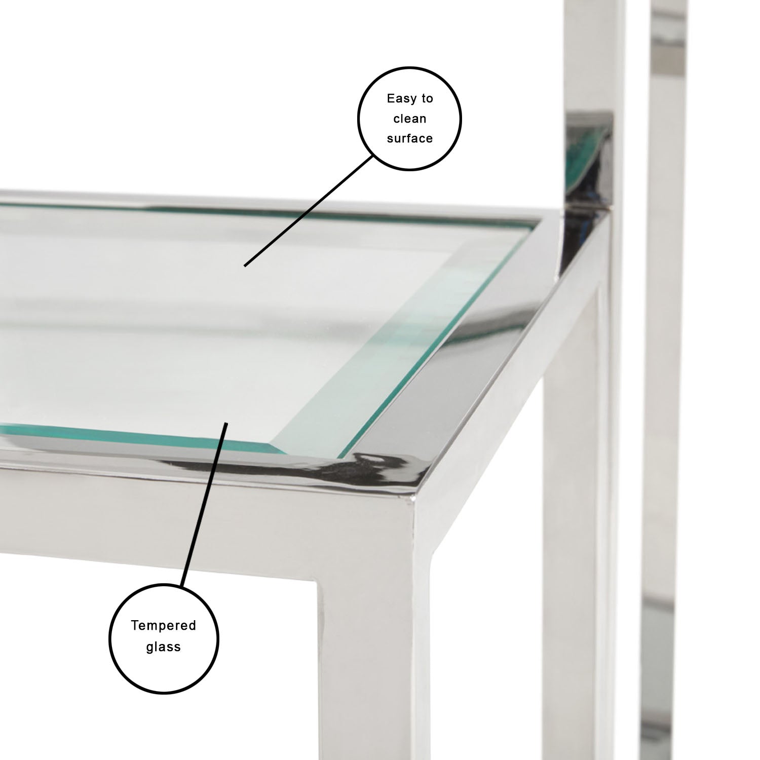 Chic Duo-Shade Glass End Tables with Metallic Frame