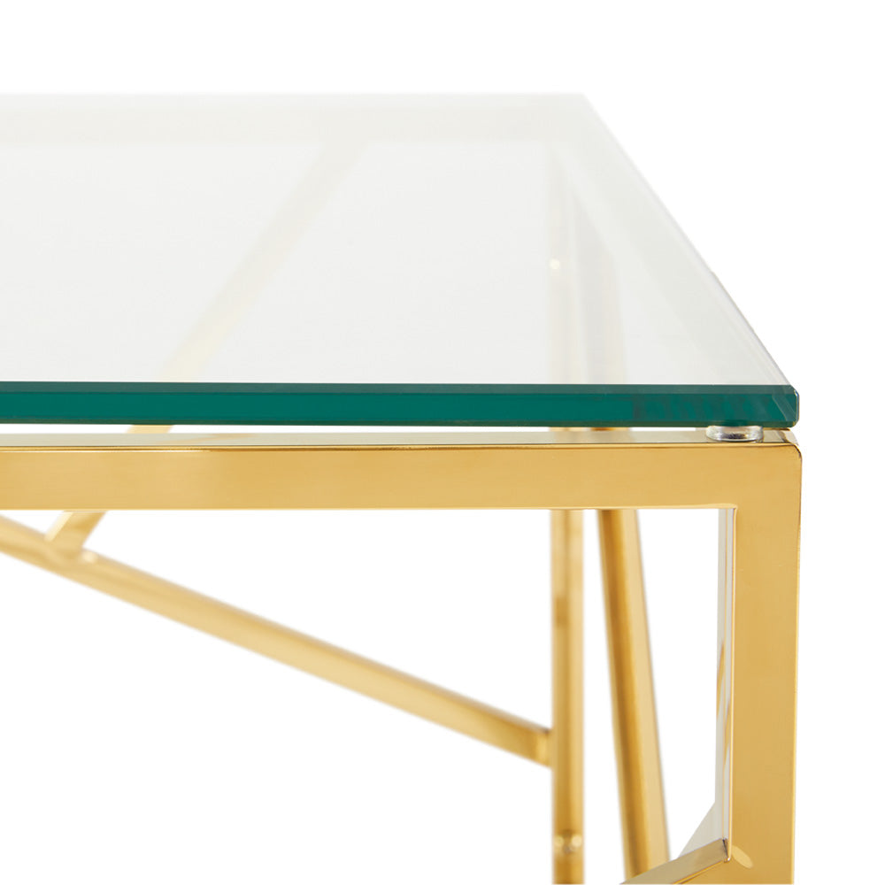 Elegant Carole Tempered Glass Coffee Table