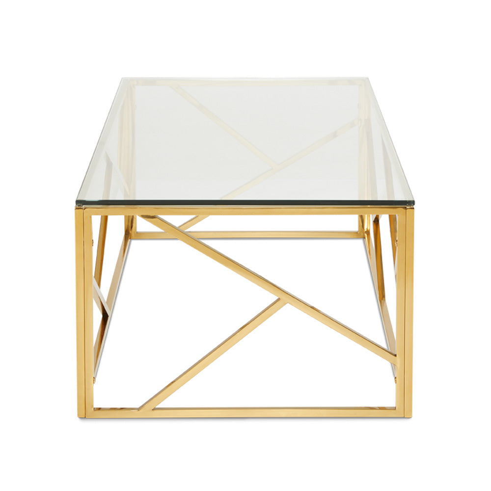 Elegant Carole Tempered Glass Coffee Table