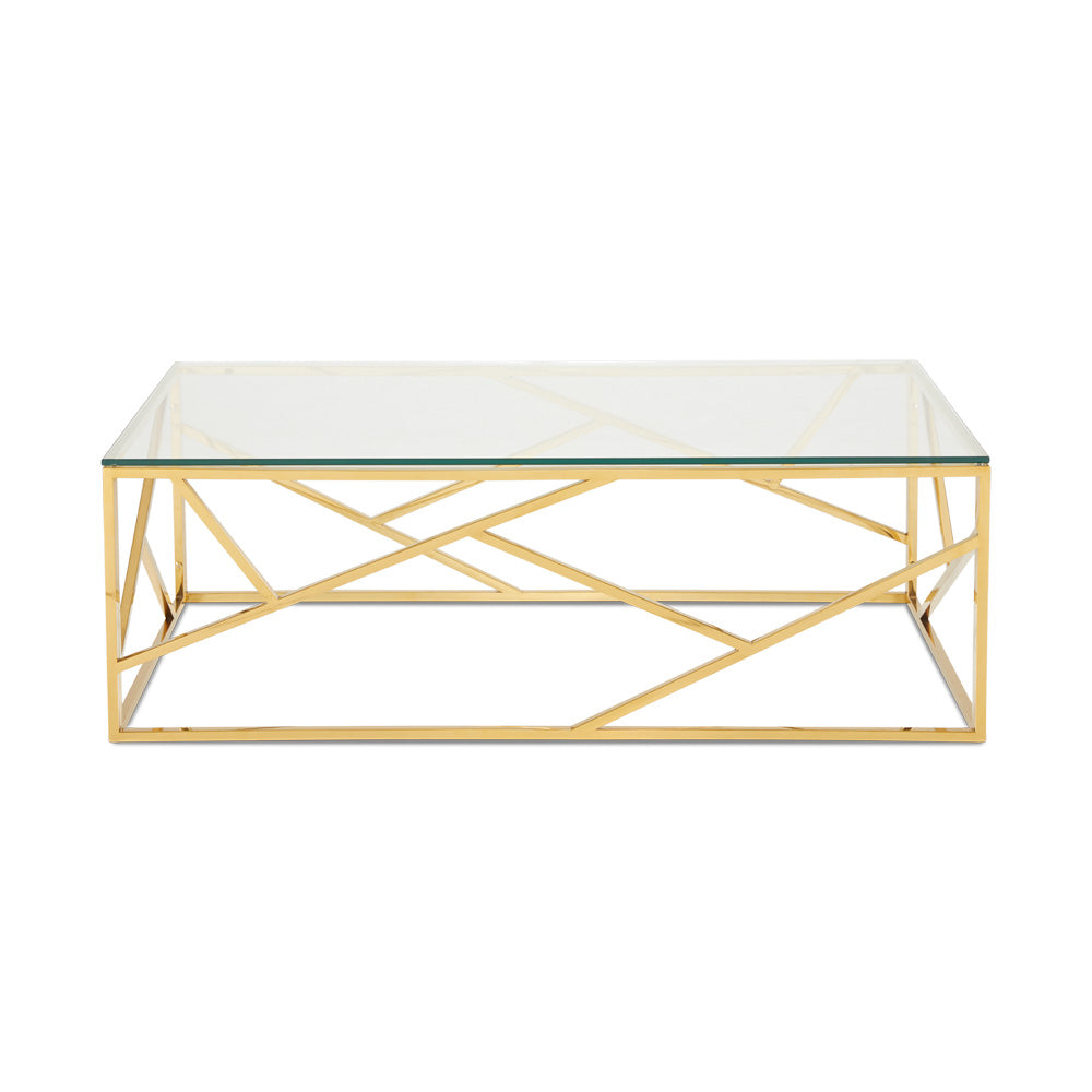 Elegant Carole Tempered Glass Coffee Table
