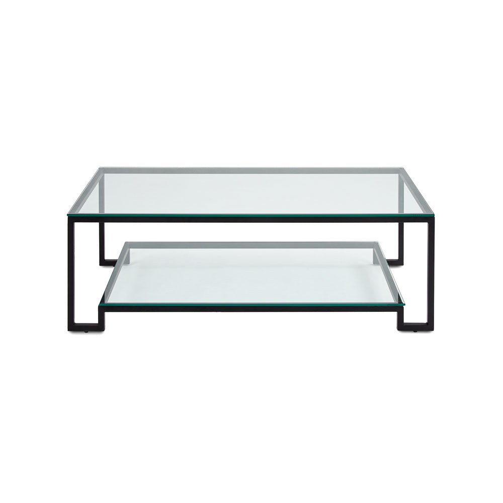 Krista Elegance Glass Coffee Table in Black