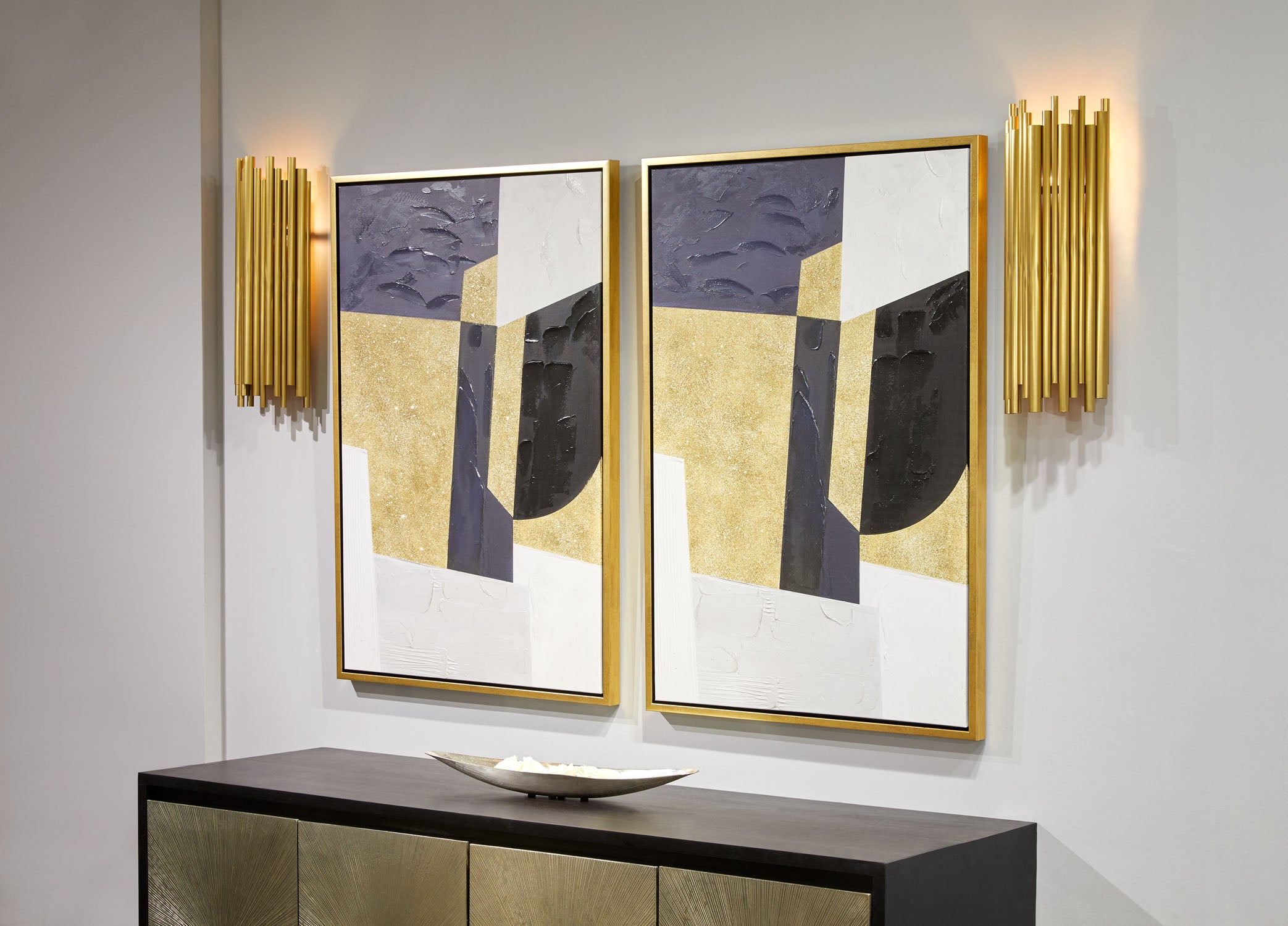 Embellished Abstract Canvas Art