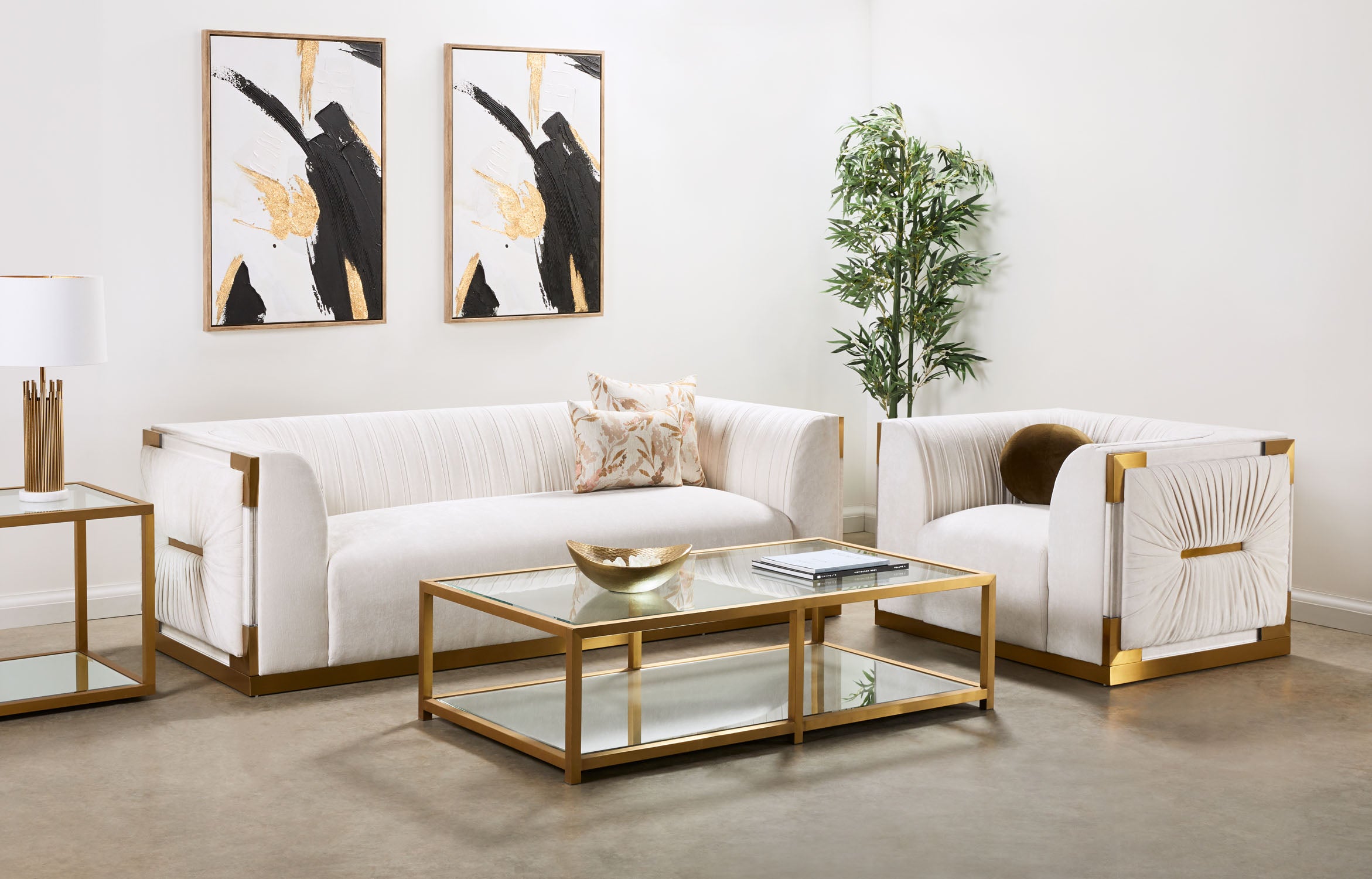 Golden Harmony Contessa Vanilla Sofa