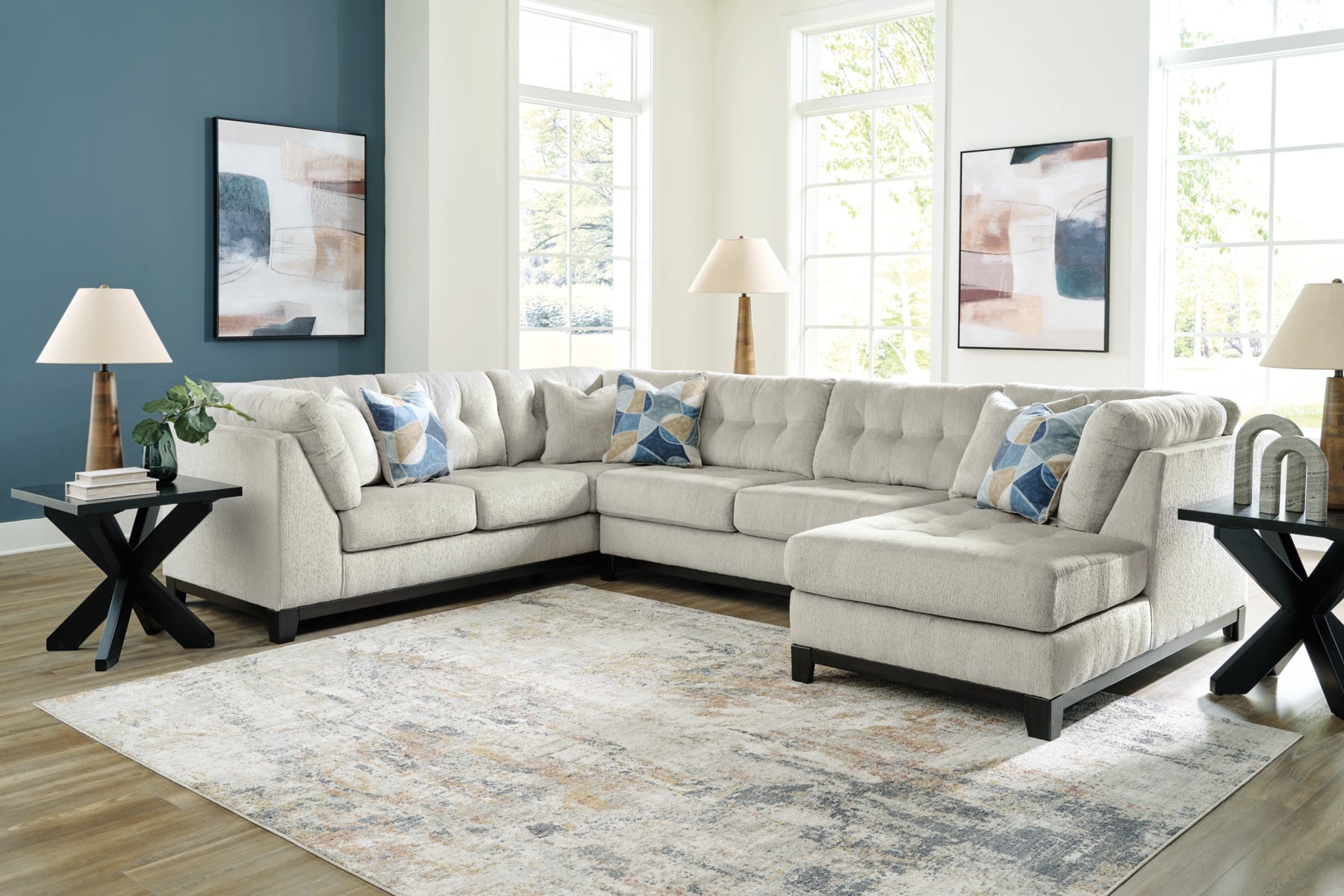 Maxon Place 3-Piece Sectional with Ottoman