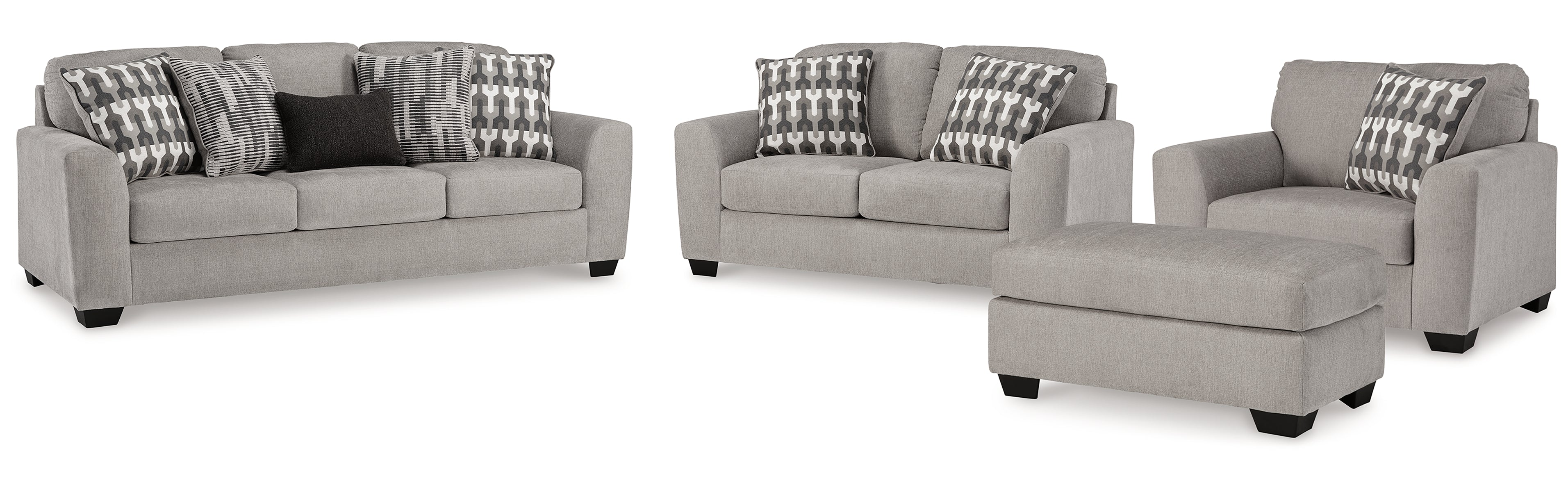 Avenal Park Sofa, Loveseat, Chair and Ottoman