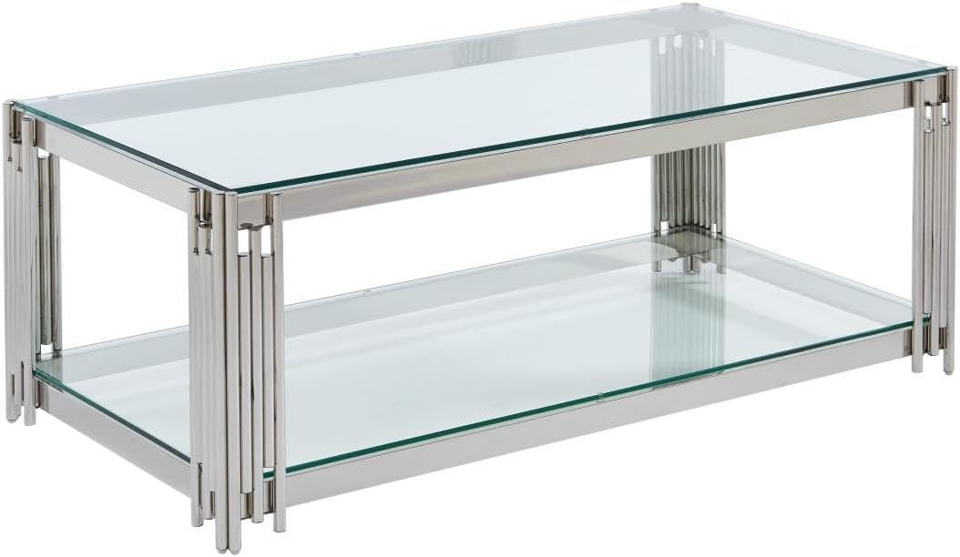 Contemporary Reflections Glass Coffee Table
