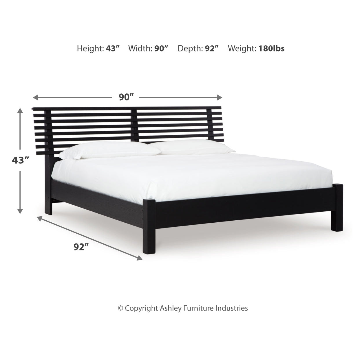 Danziar King Panel Bed with Mirrored Dresser, Chest and Nightstand