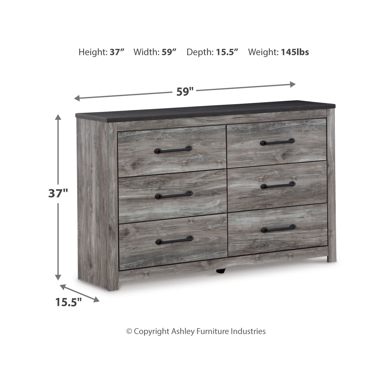 Bronyan King Panel Bed with Dresser and Nightstand