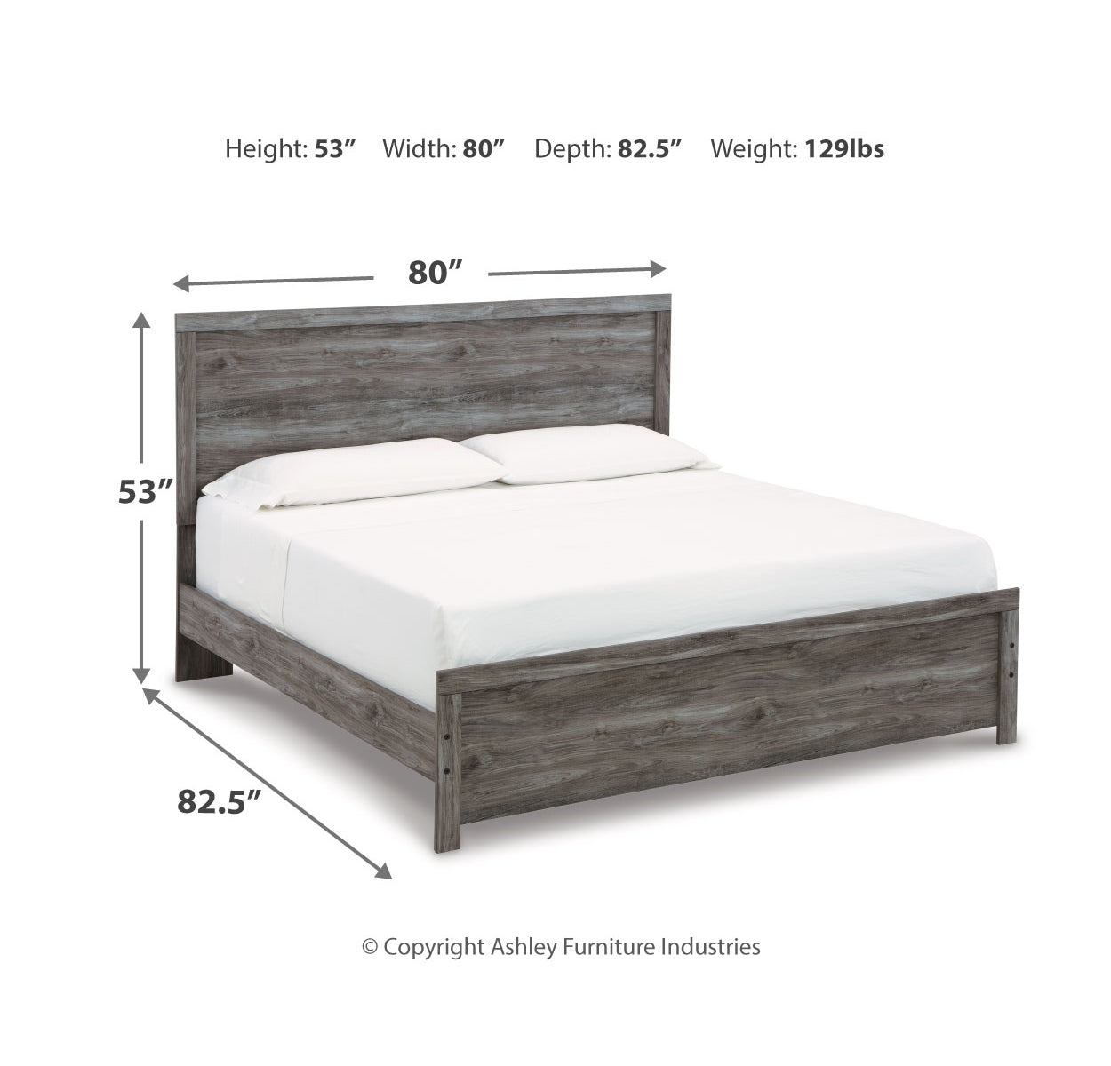Bronyan King Panel Bed with Dresser and Nightstand