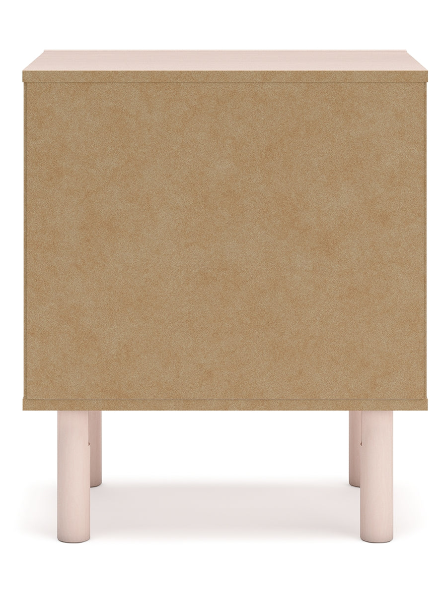 Wistenpine Full Upholstered Panel Bed with Mirrored Dresser and Nightstand