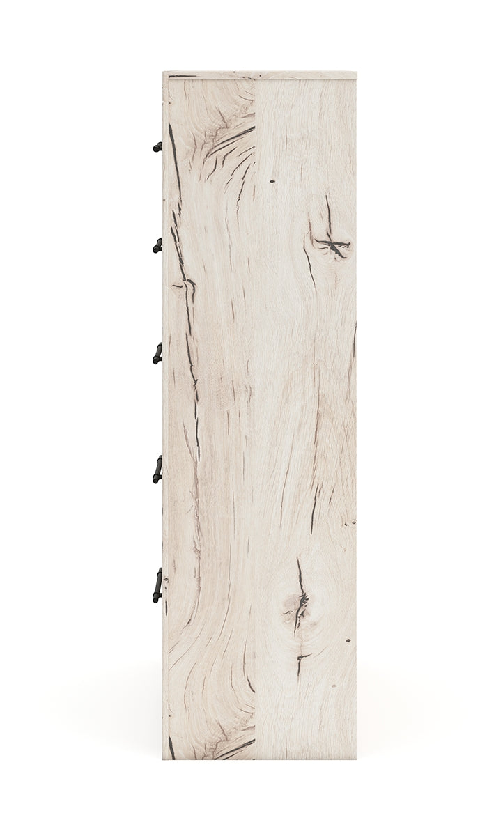 Lawroy Full Panel Bed with Mirrored Dresser, Chest and Nightstand