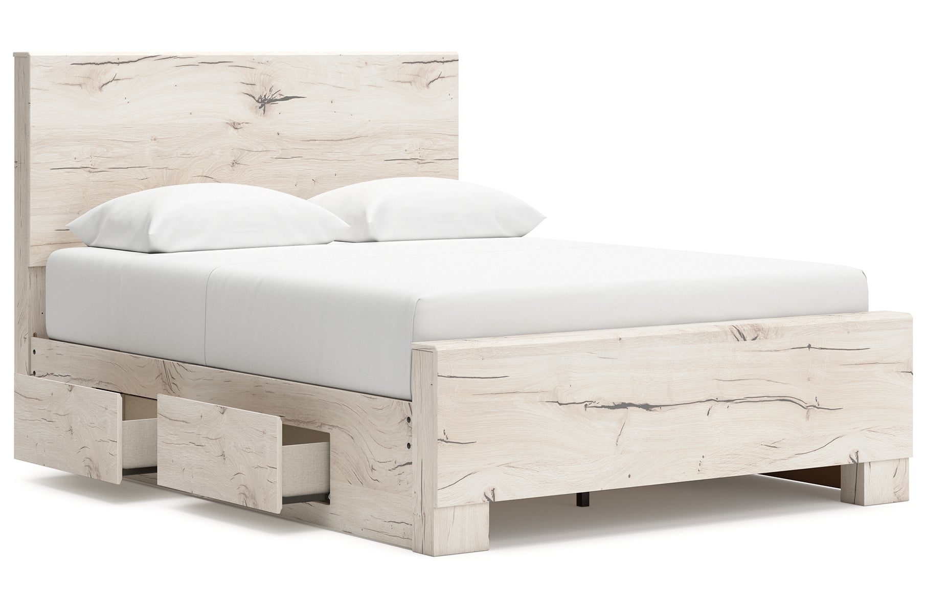 Lawroy Queen Panel Bed with 2 Nightstands