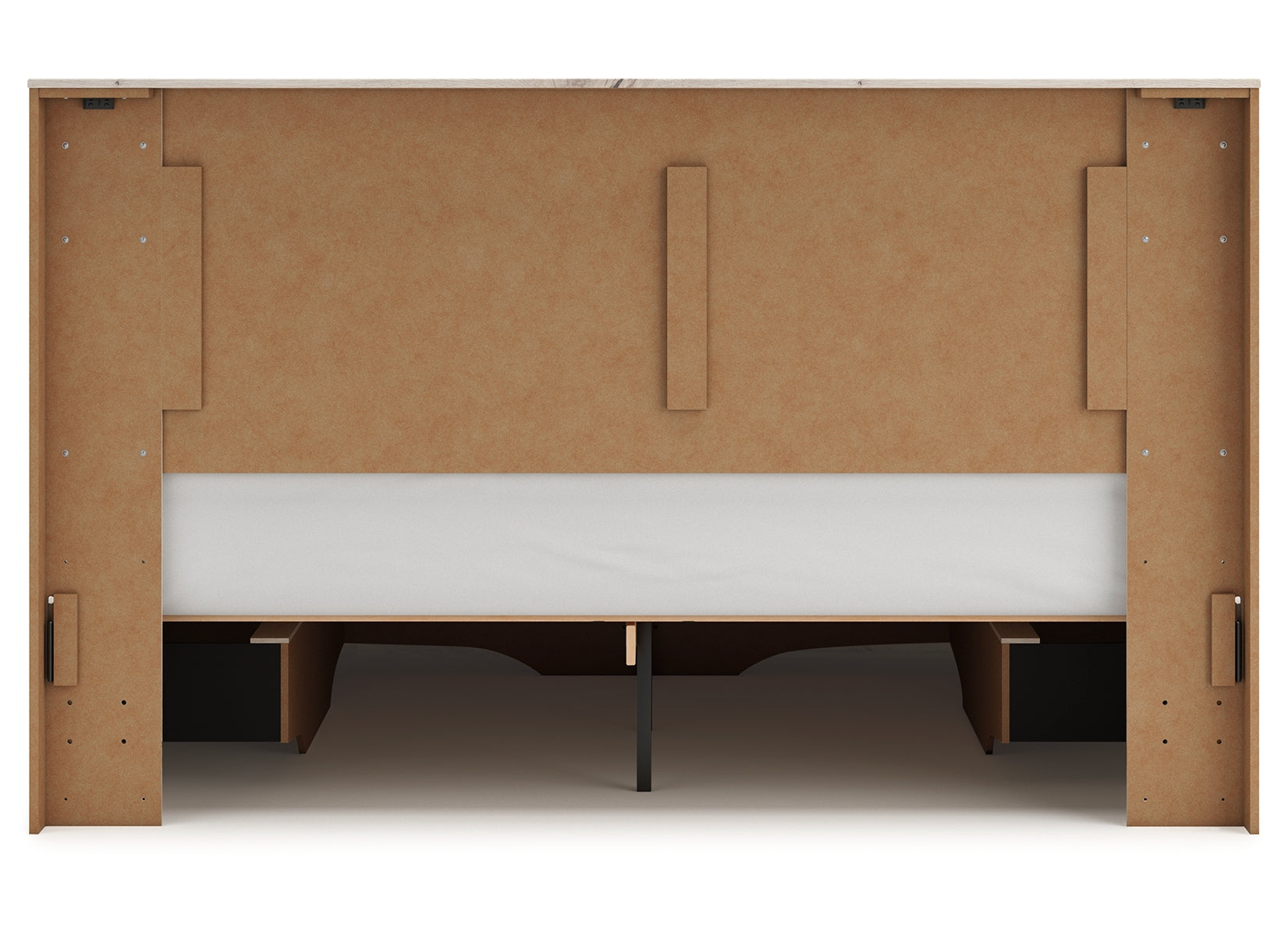 Lawroy King Panel Storage Bed with 2 Nightstands