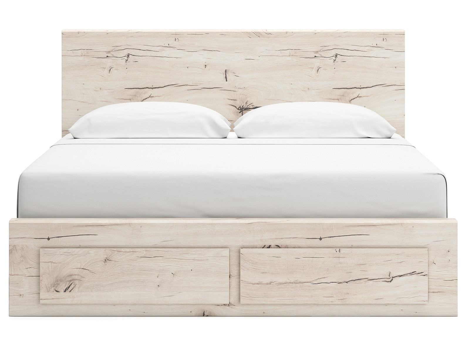 Lawroy King Panel Storage Bed with 2 Nightstands