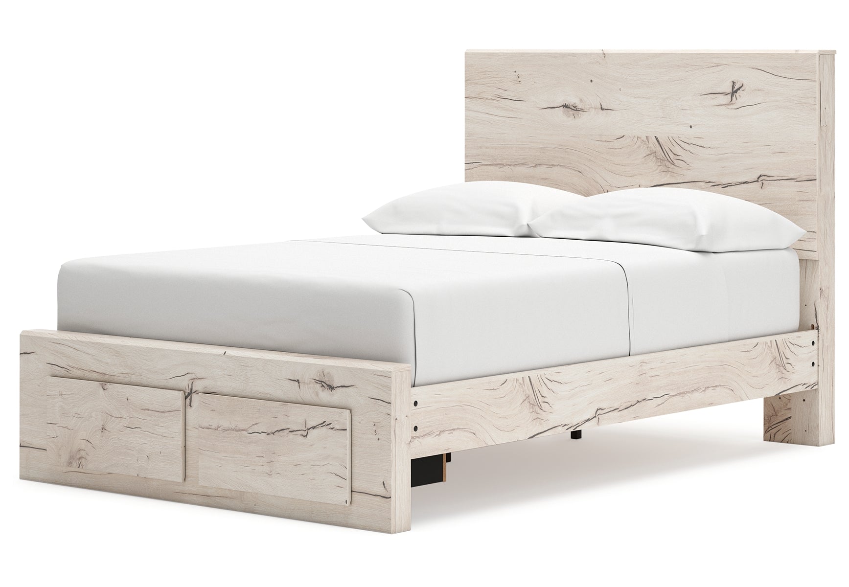 Lawroy Full Panel Storage Bed with Mirrored Dresser and Chest