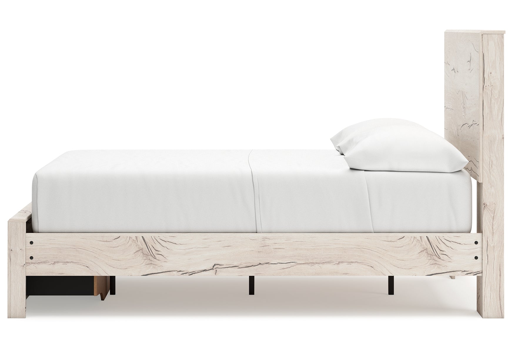 Lawroy Full Panel Storage Bed with Mirrored Dresser and 2 Nightstands