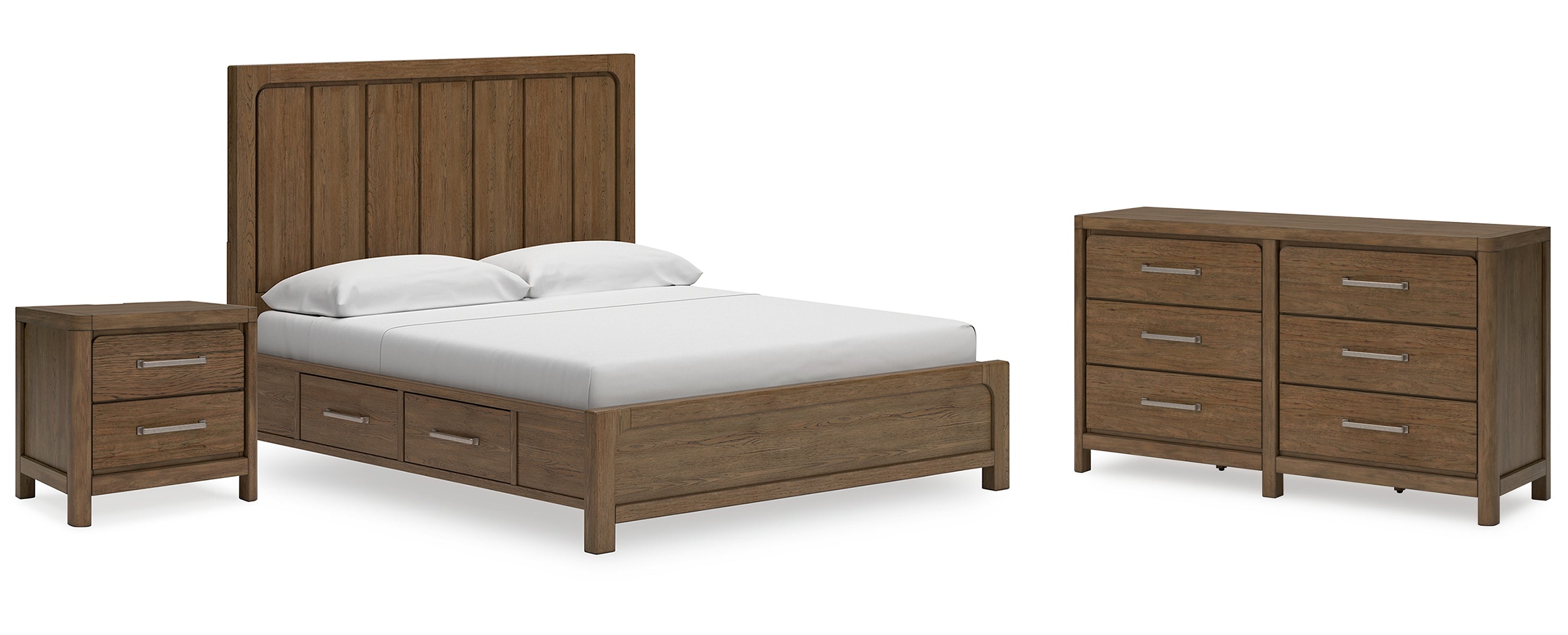 Cabalynn King Panel Bed with Dresser and Nightstand