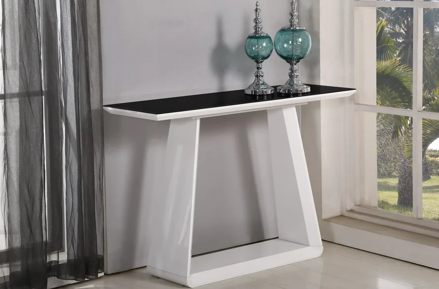 Modish Monochrome Console Table