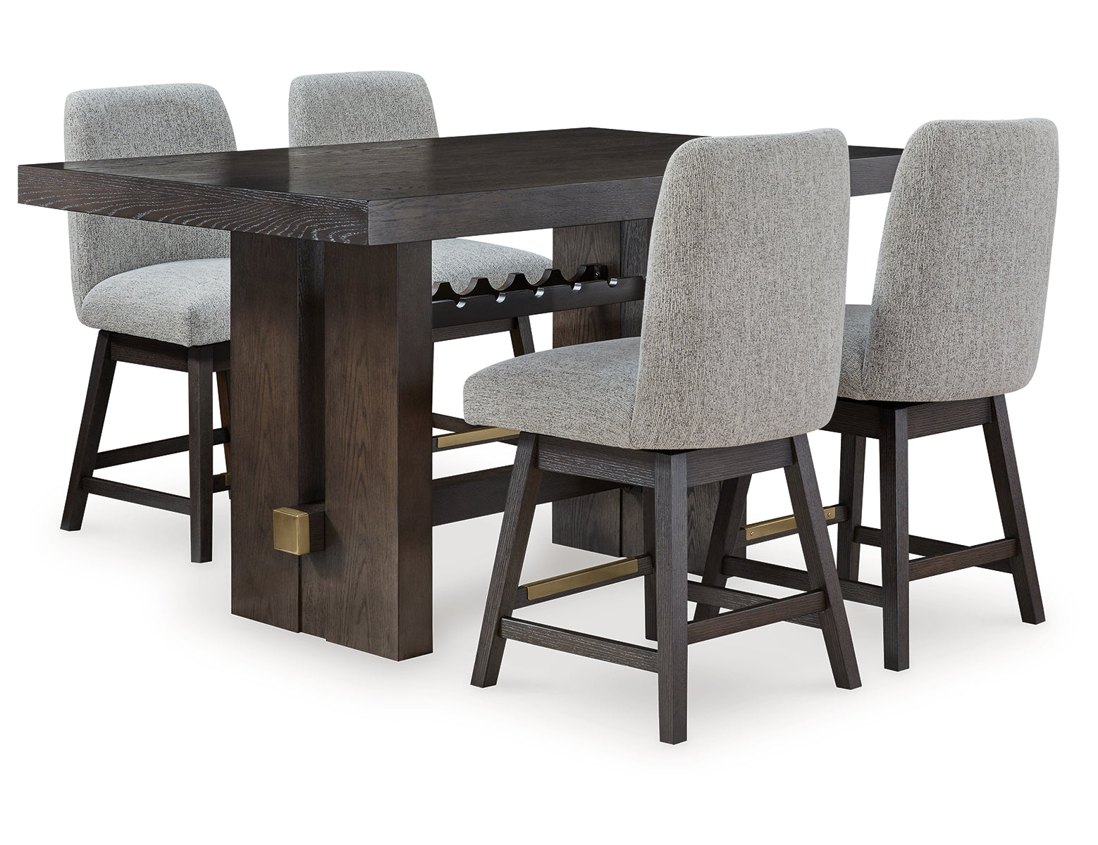 Burkhaus Counter Height Dining Table and 4 Barstools