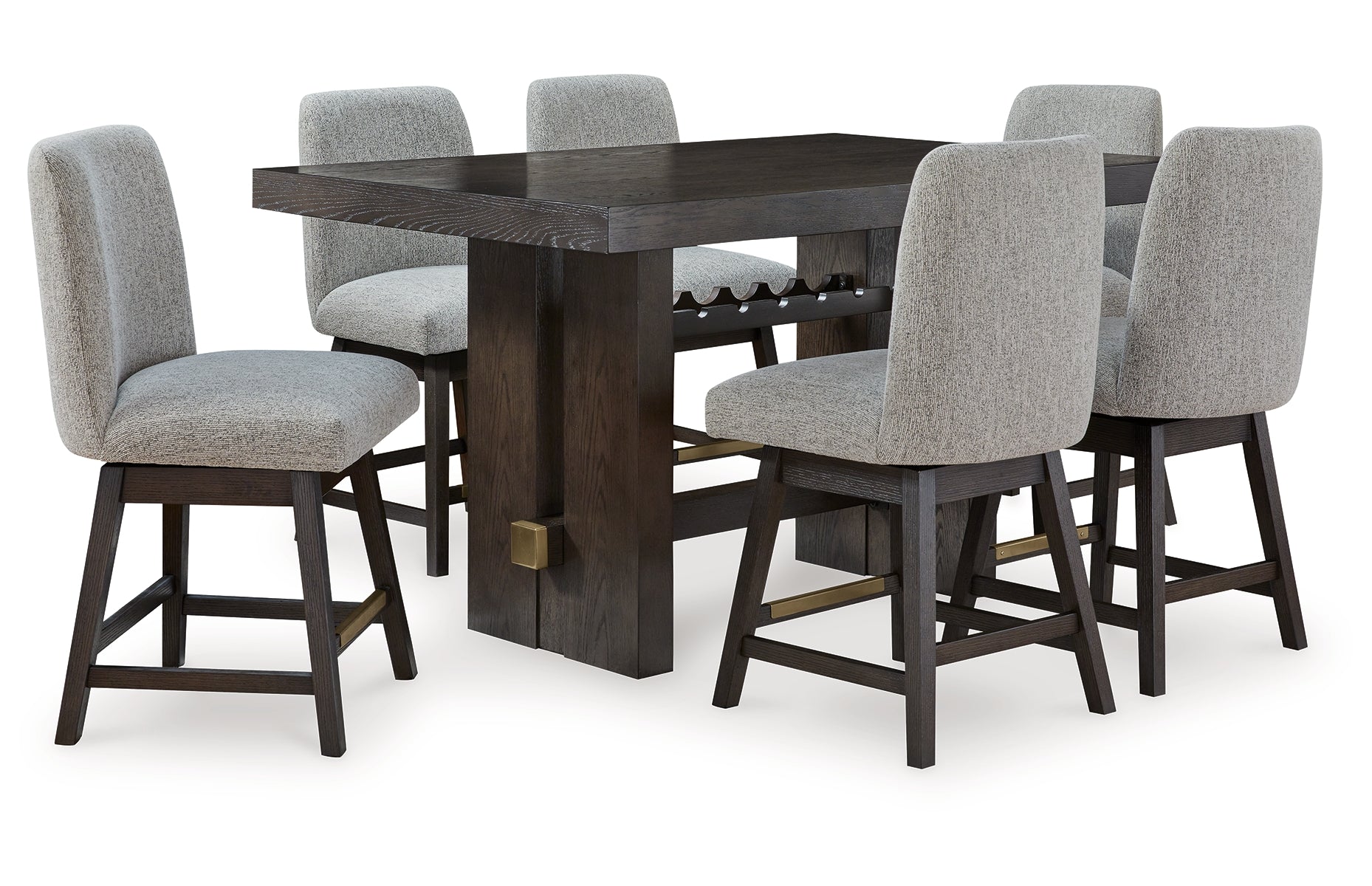 Burkhaus Counter Height Dining Table and 6 Barstools