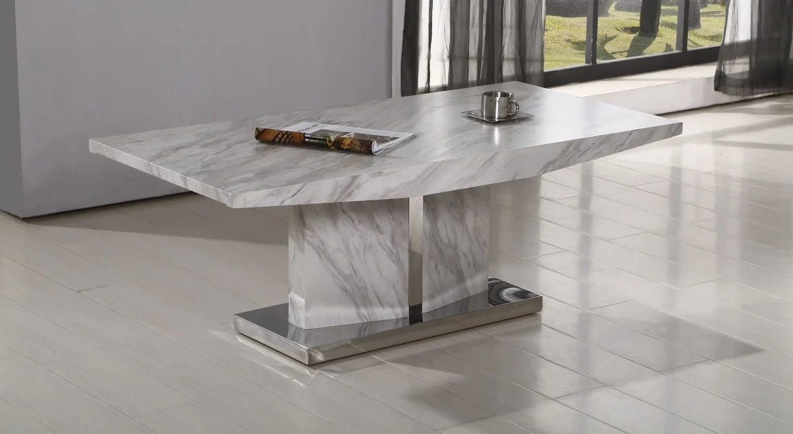 Chic Marbella White Marble Coffee Table