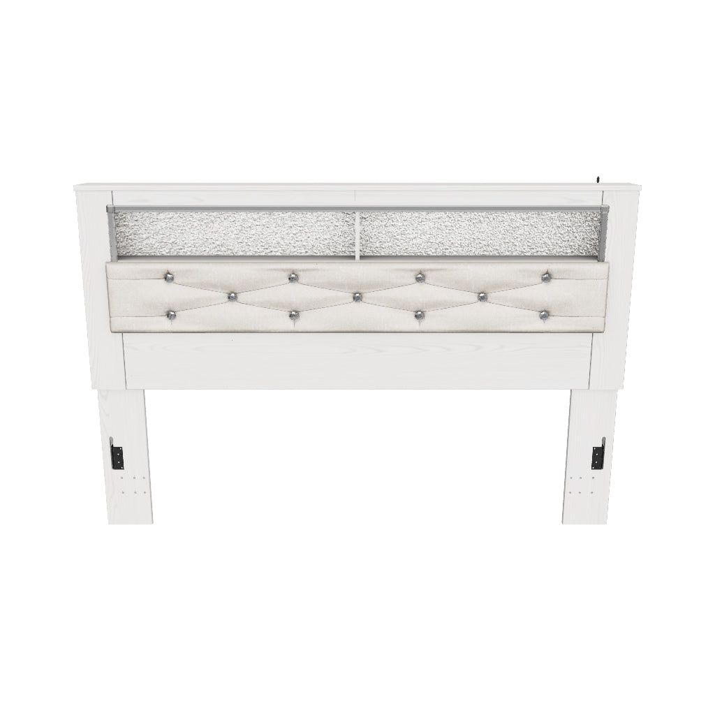 Altyra King Upholstered Panel Bookcase Headboard