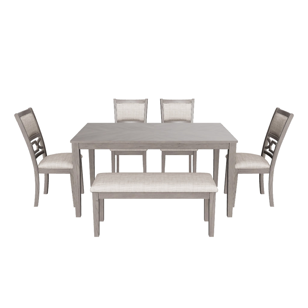 Wrenning Dining Table and 4 Chairs and Bench (Set of 6)